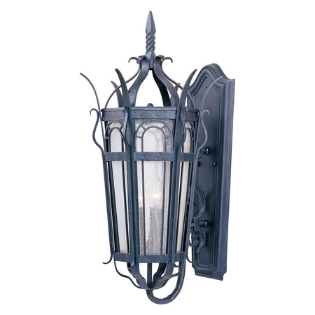 Maxim Three Light Country Forge Seedy Glass Wall Lantern 30042CDCF